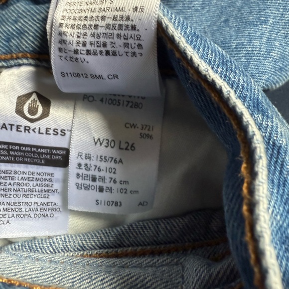 Levis 501 Jeans Women Blue Button Fly High Rise Big E Premium Denim Size 30 - Picture 9 of 9